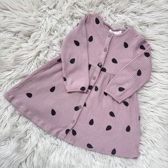 ZARA Girl Ribbed Flared Spring Dress - Picture 3 of 8